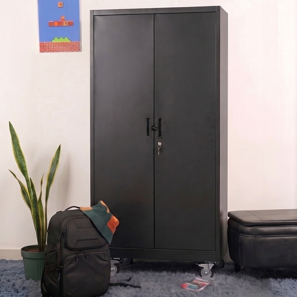 Boahaus Axel Metal Storage Cabinet on Wheels