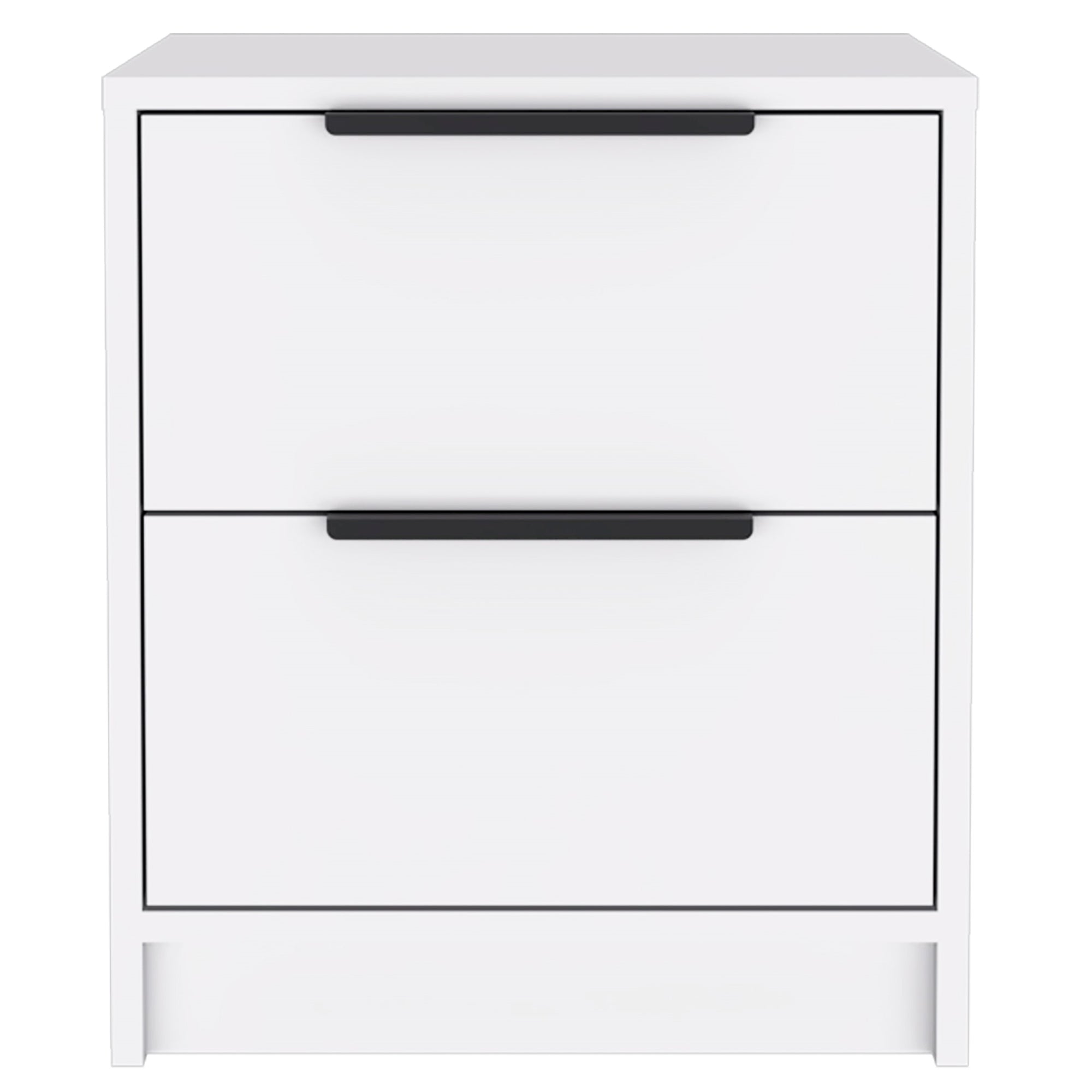 Boahaus Toledo Nightstand with Two Drawers | White Premium Design