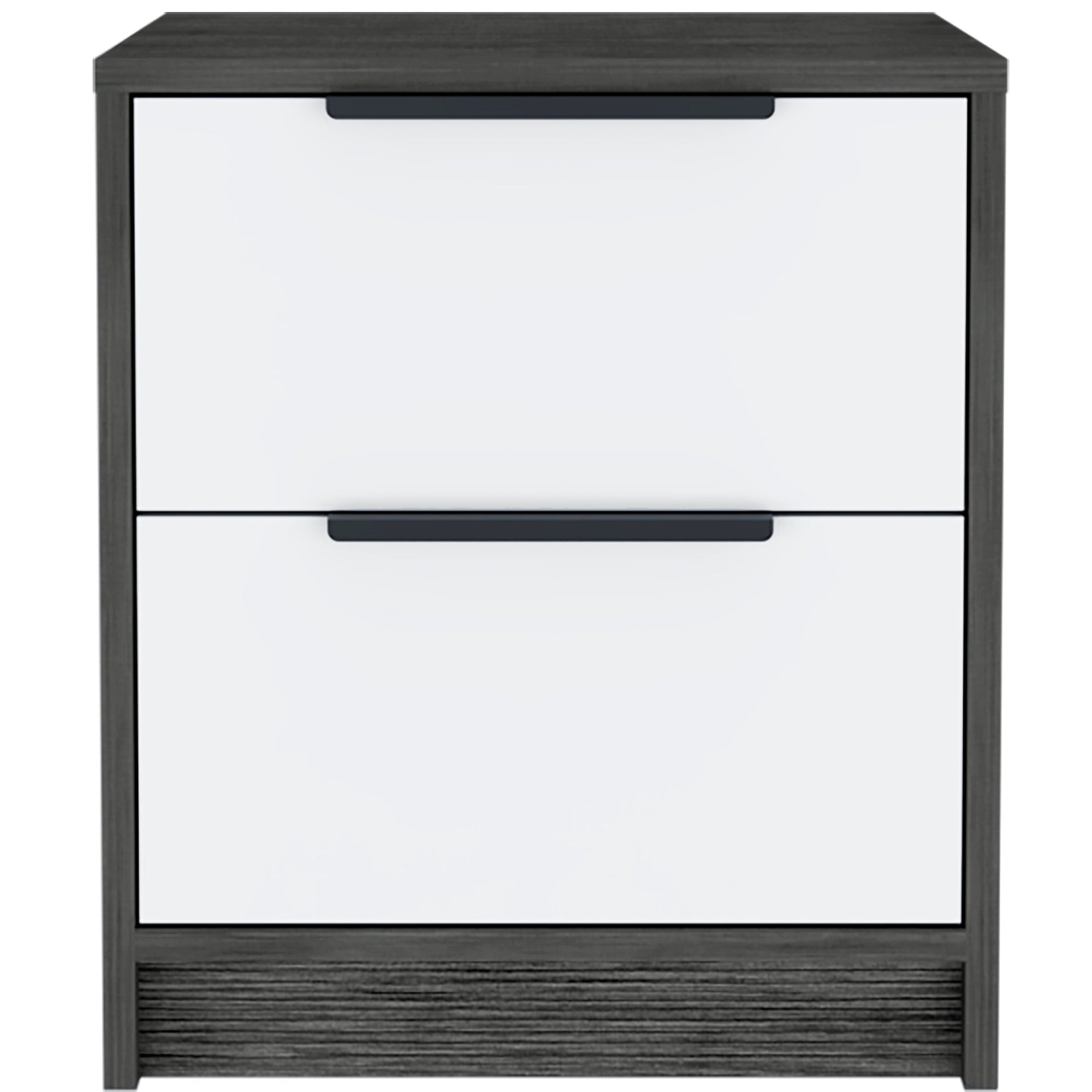 Boahaus Toledo Nightstand with Two Drawers | White Premium Design