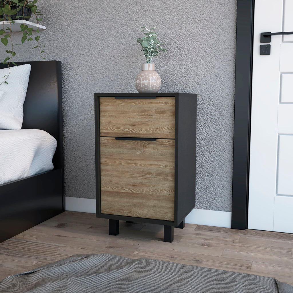 Boahaus Murcia Nightstand with One Drawer and One Cabinet | Sophisticated Design