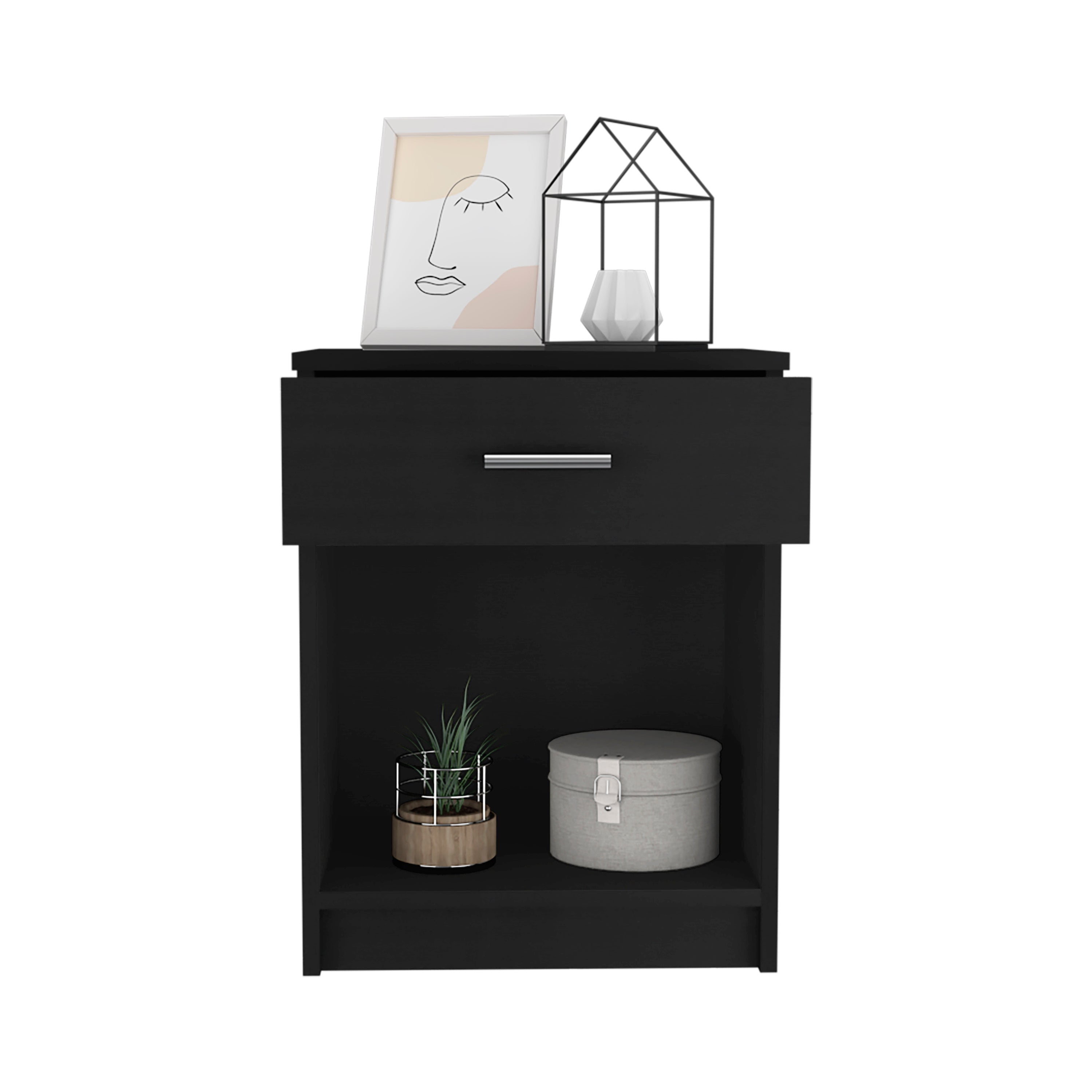 Boahaus Jaen Nightstand with Superior Top and Spacious Drawer | Elegant Design