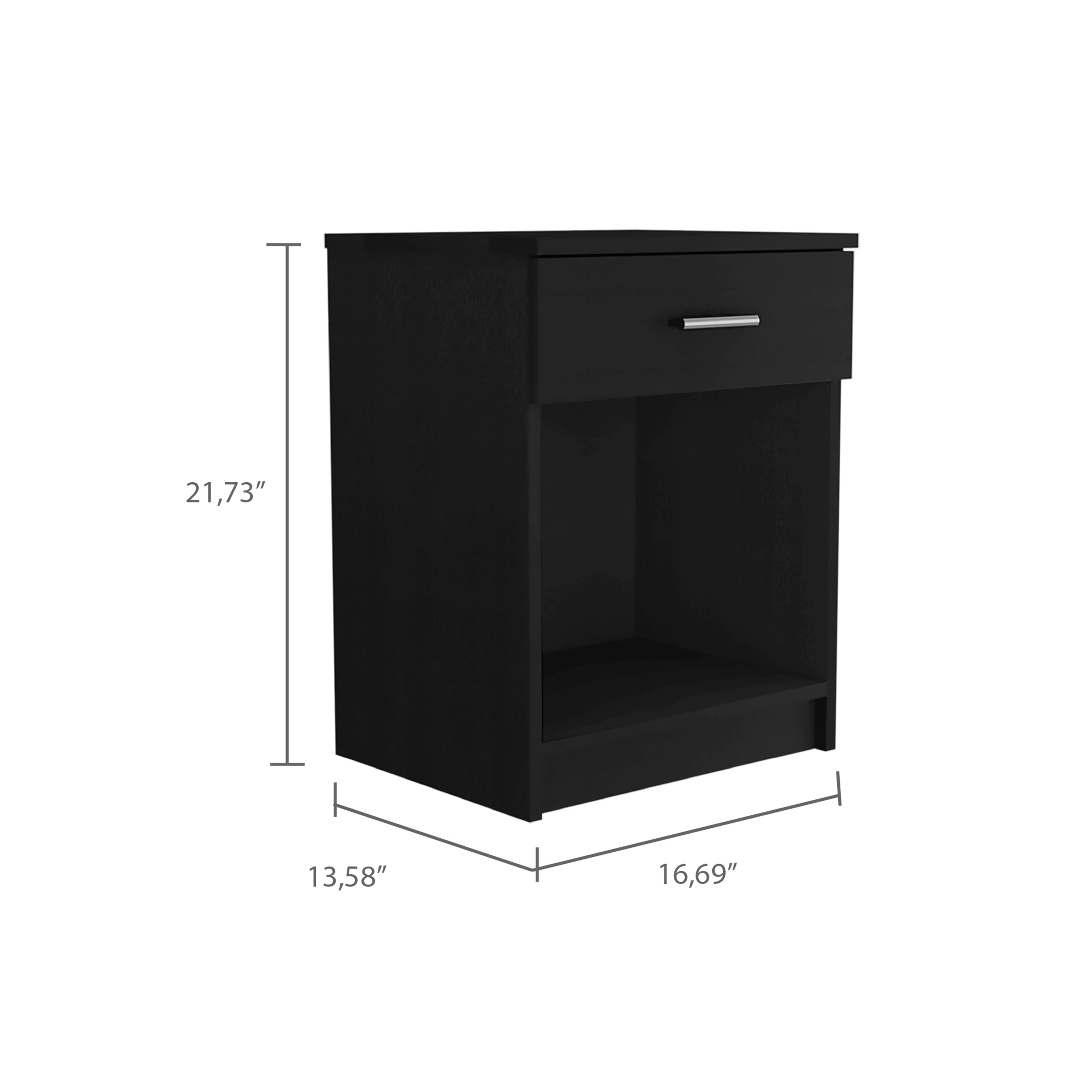 Boahaus Jaen Nightstand with Superior Top and Spacious Drawer | Elegant Design
