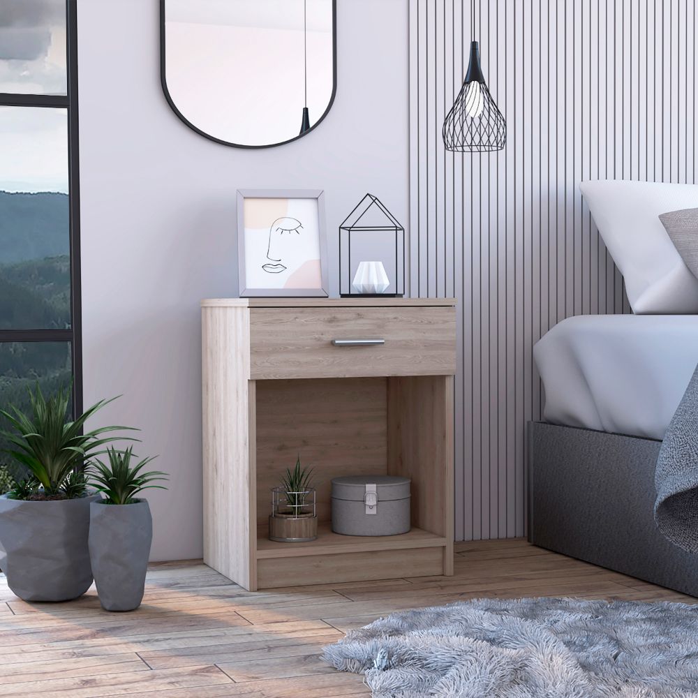 Boahaus Jaen Nightstand with Superior Top and Spacious Drawer | Elegant Design