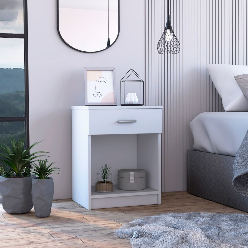 Boahaus Jaen Nightstand with Superior Top and Spacious Drawer | Elegant Design
