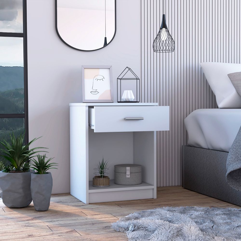 Boahaus Jaen Nightstand with Superior Top and Spacious Drawer | Elegant Design