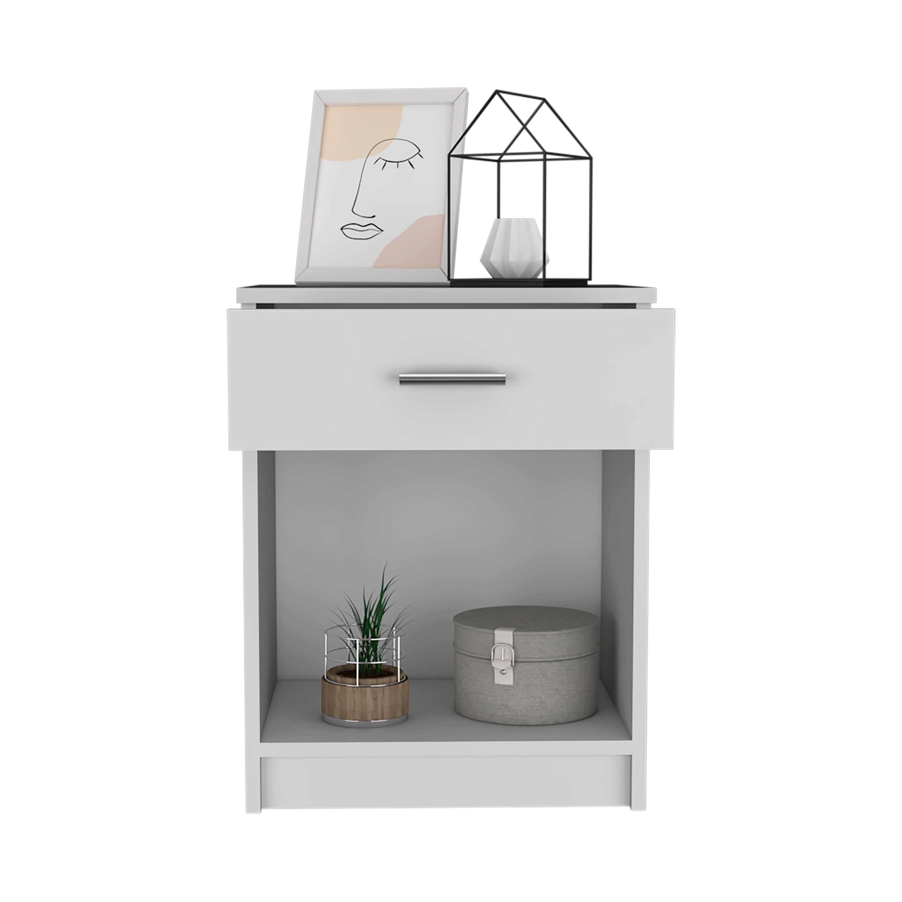 Boahaus Jaen Nightstand with Superior Top and Spacious Drawer | Elegant Design