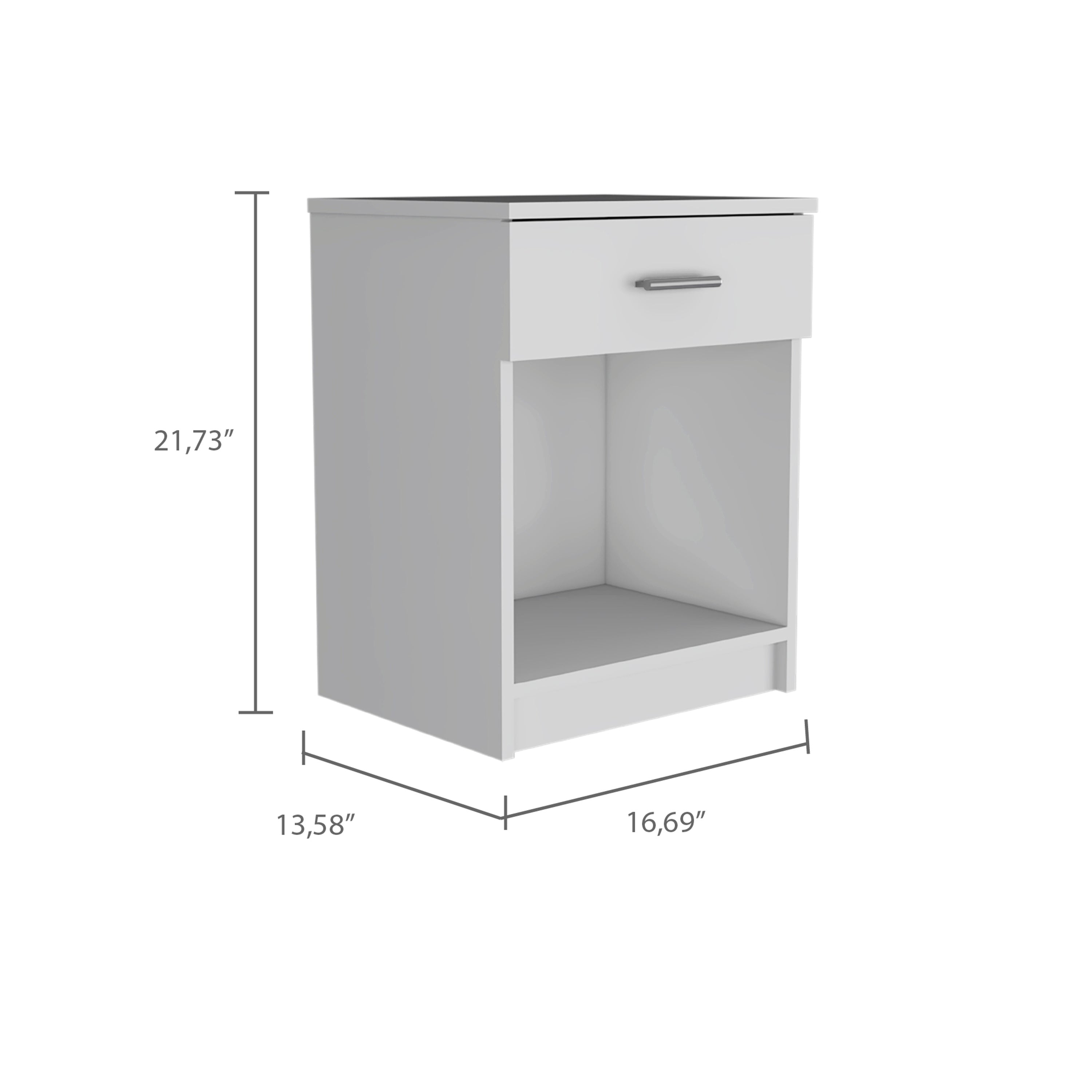 Boahaus Jaen Nightstand with Superior Top and Spacious Drawer | Elegant Design