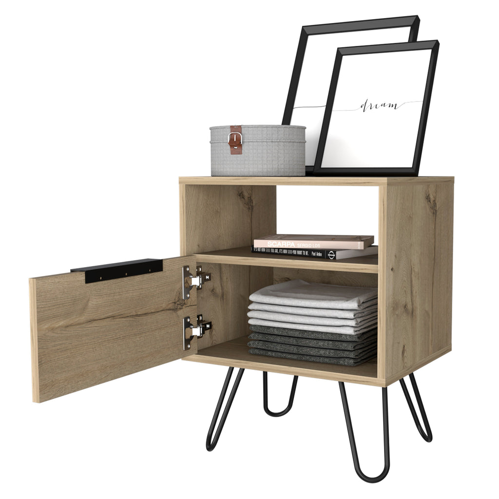 Boahaus Huelva Nightstand with Ergonomic Design and Storage | Premium Style