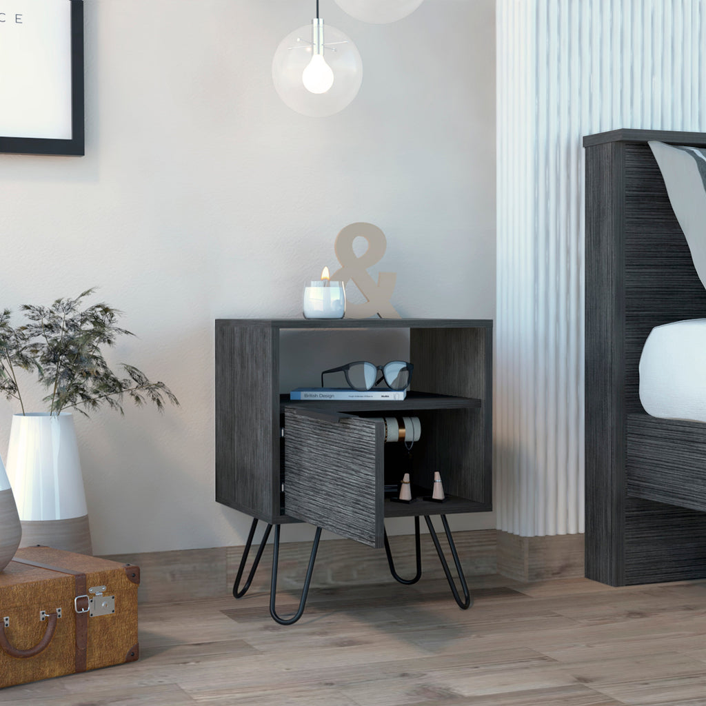 Boahaus Huelva Nightstand with Ergonomic Design and Storage | Premium Style