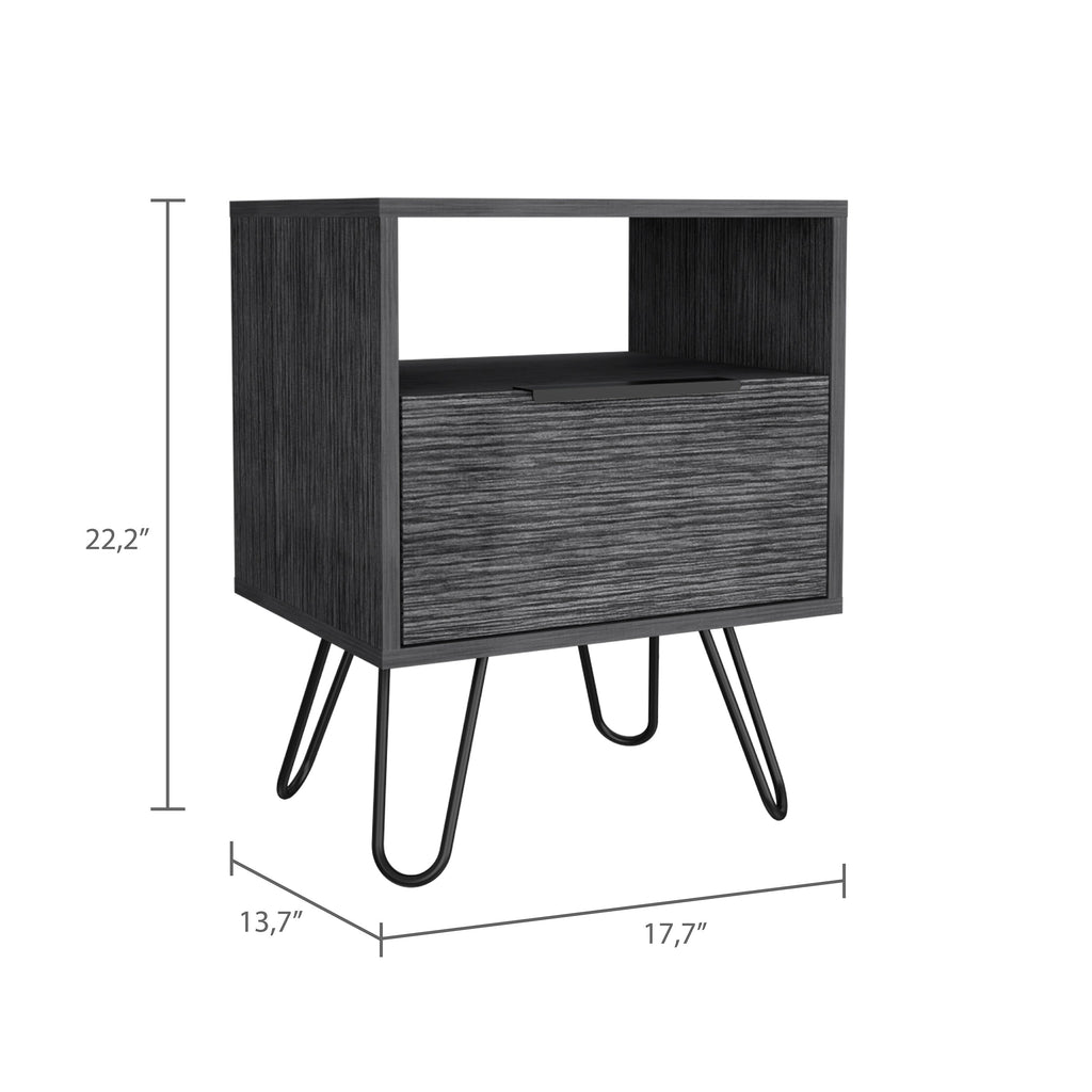 Boahaus Huelva Nightstand with Ergonomic Design and Storage | Premium Style
