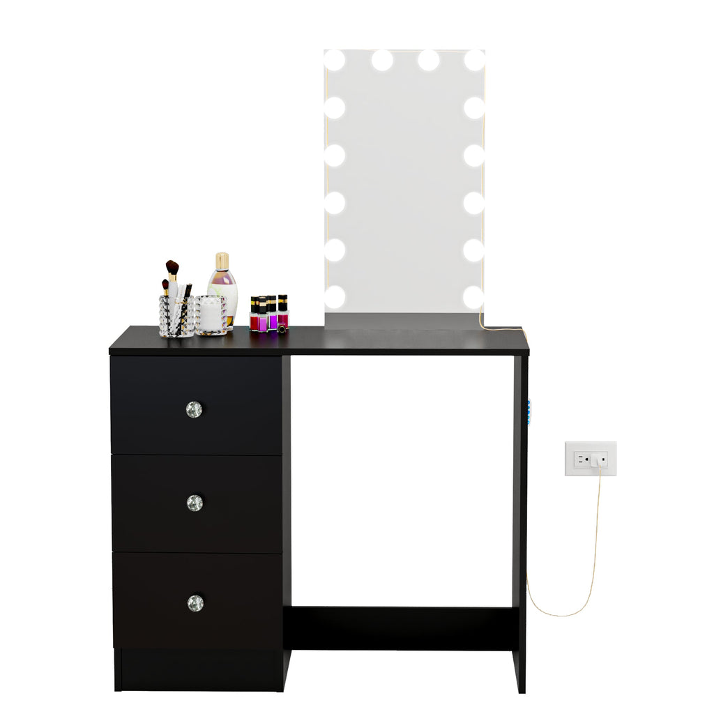 Boahaus Iris Lighted Vanity Table with Mirror | Premium Design