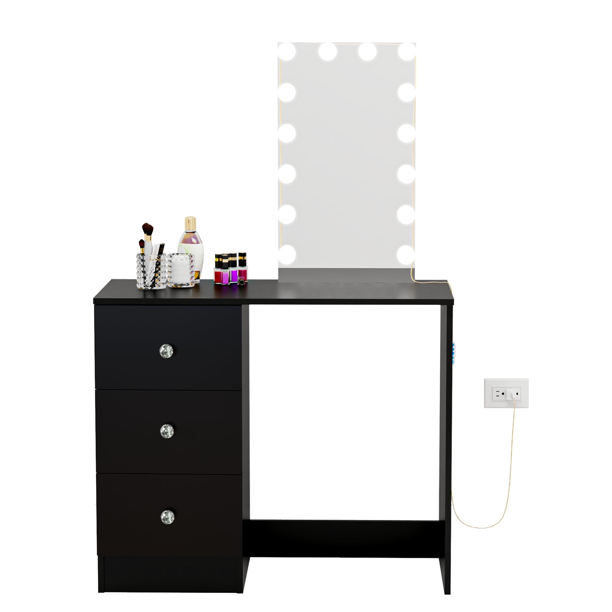 Boahaus Iris Lighted Vanity Table with Mirror | Premium Design