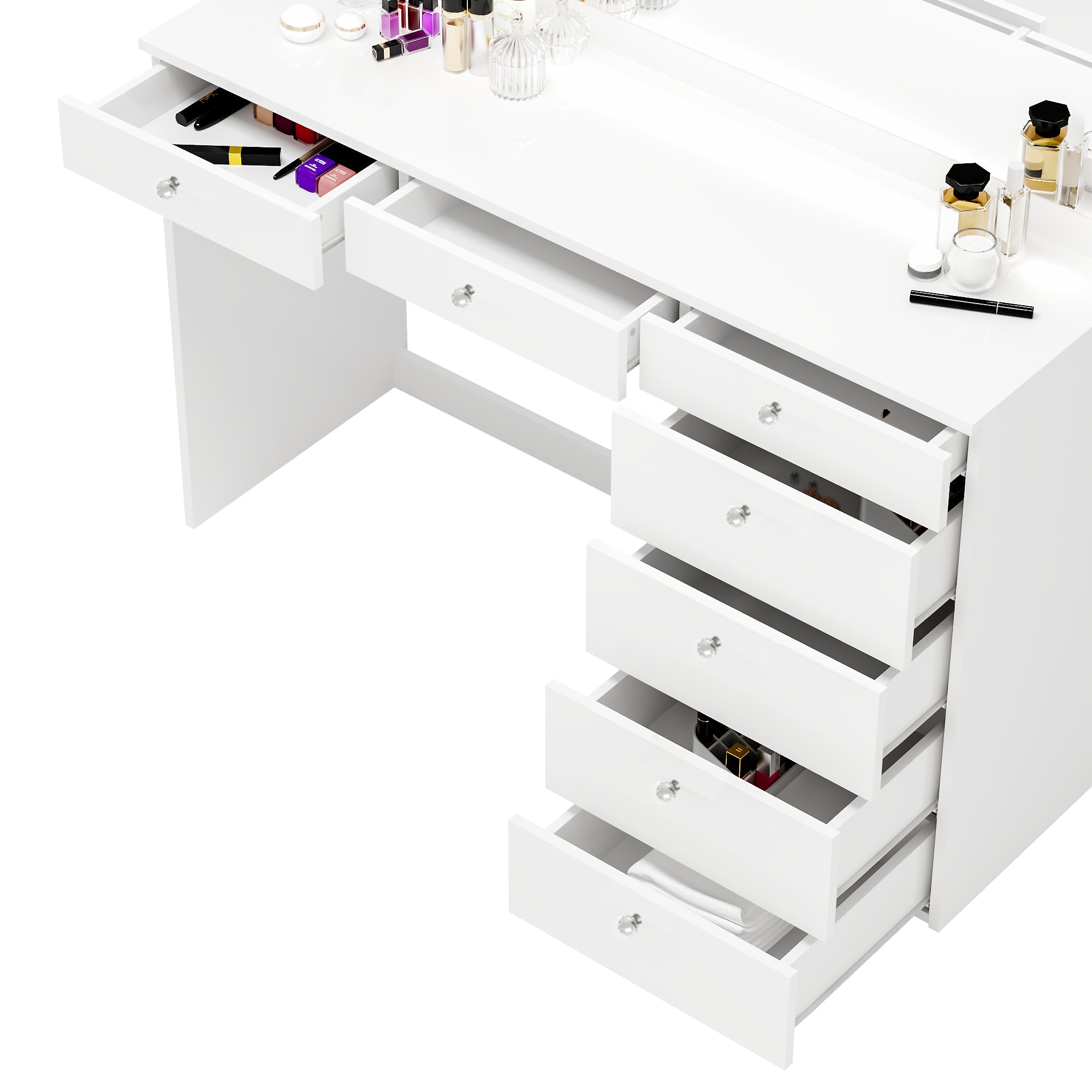 Boahaus Joan Makeup Vanity Desk with Mirror & Ample Storage | Premium Design