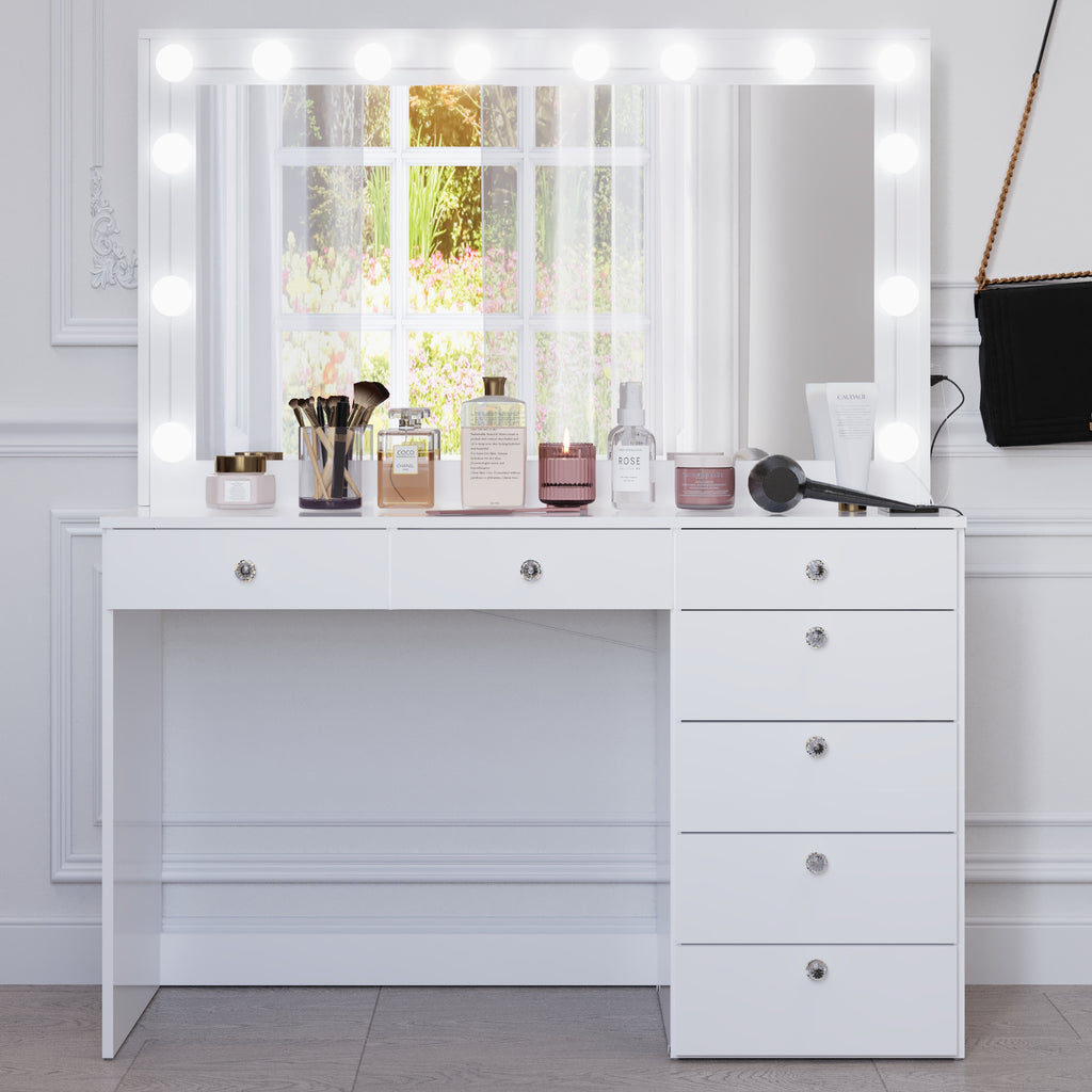 Boahaus Joan Makeup Vanity Desk with Mirror & Ample Storage | Premium Design