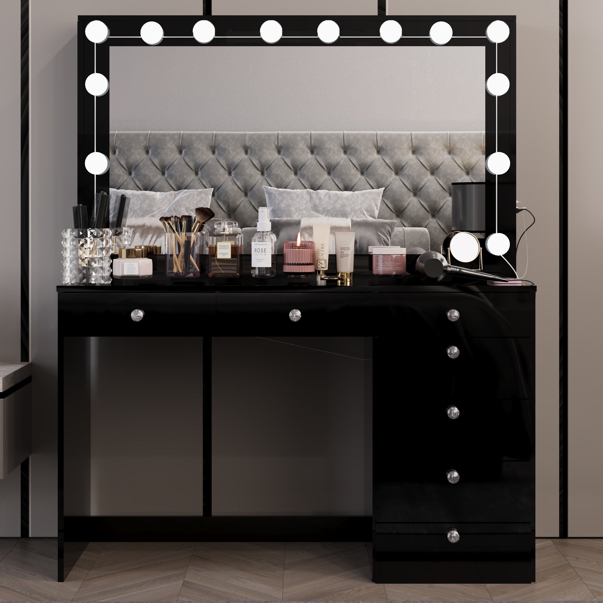 Boahaus Joan Makeup Vanity Desk with Mirror & Ample Storage | Premium Design