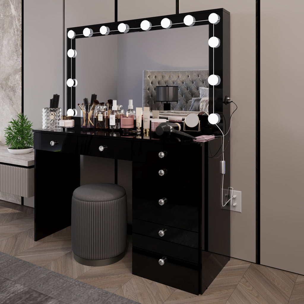 Boahaus Joan Makeup Vanity Desk with Mirror & Ample Storage | Premium Design
