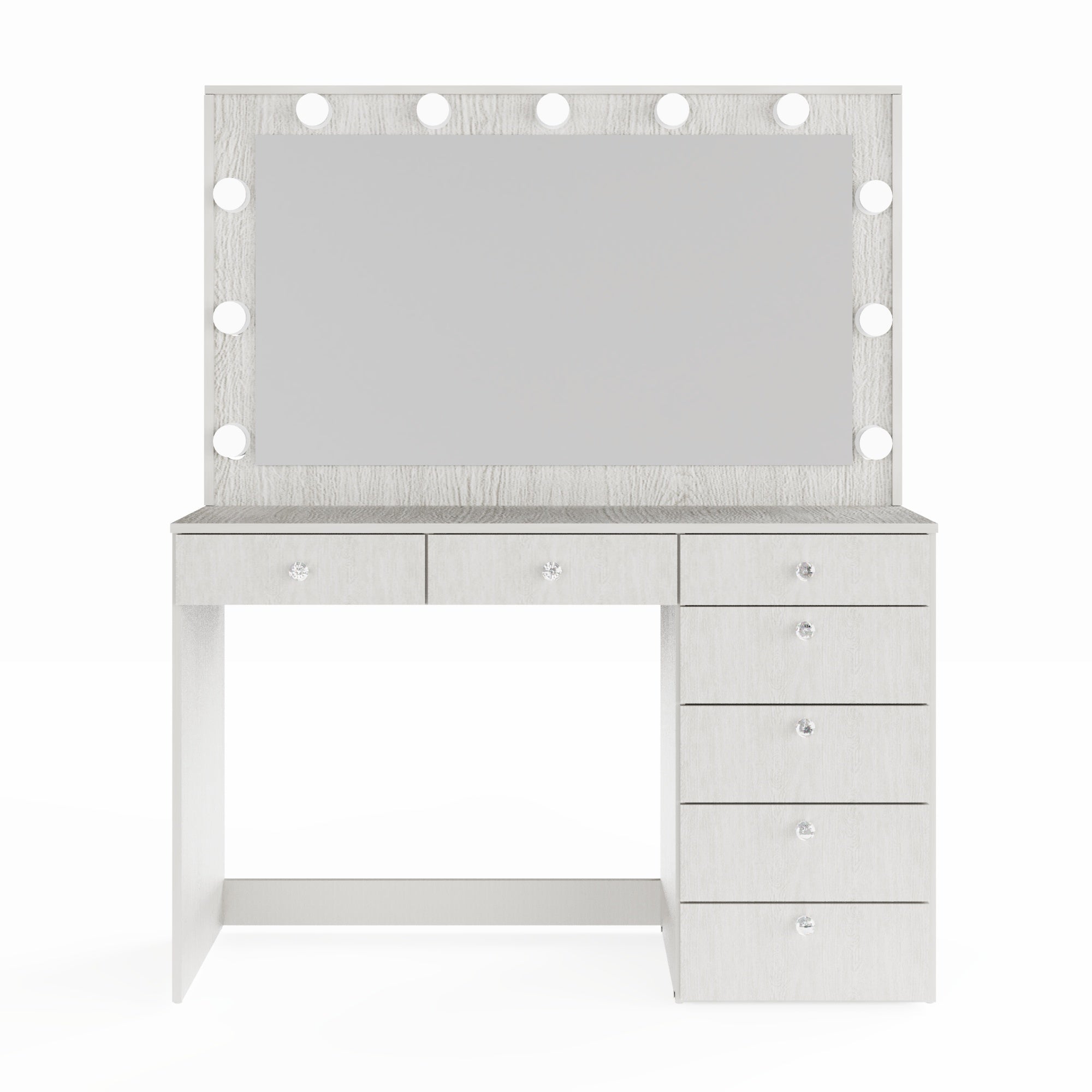 Boahaus Diana Makeup Vanity Desk with Built-in Lights, Storage & USB Ports | Premium Design