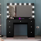 Boahaus Jessica Makeup Vanity Desk with Lights