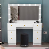 Boahaus Jessica Makeup Vanity Desk with Lights