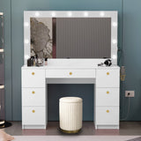 Boahaus Jessica Makeup Vanity Desk with Lights