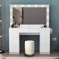 Boahaus Jessica Makeup Vanity Desk with Lights