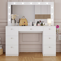 Boahaus Jessica Makeup Vanity Desk with Lights