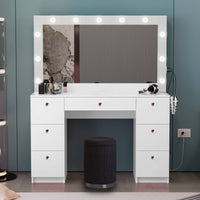 Boahaus Jessica Makeup Vanity Desk with Lights