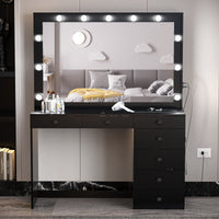 Boahaus Ella Makeup Vanity Desk with Lights