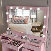 Boahaus Ella Makeup Vanity Desk with Lights