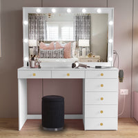 Boahaus Ella Makeup Vanity Desk with Lights