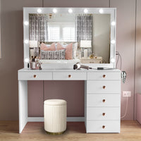 Boahaus Ella Makeup Vanity Desk with Lights