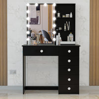 Xanthe Vanity Desk with LED Lights & HD Mirror