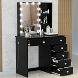 Xanthe Vanity Desk with LED Lights & HD Mirror