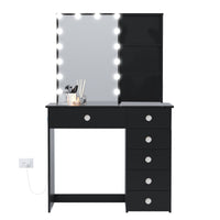 Xanthe Vanity Desk with LED Lights & HD Mirror