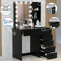 Xanthe Lighted Vanity Makeup Table