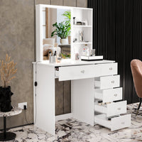 Flora Lighted Makeup Vanity Table Desk