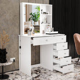 Flora Lighted Makeup Vanity Table Desk