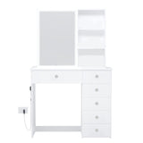 Flora Vanity Desk with LED Lights & Ample Storage