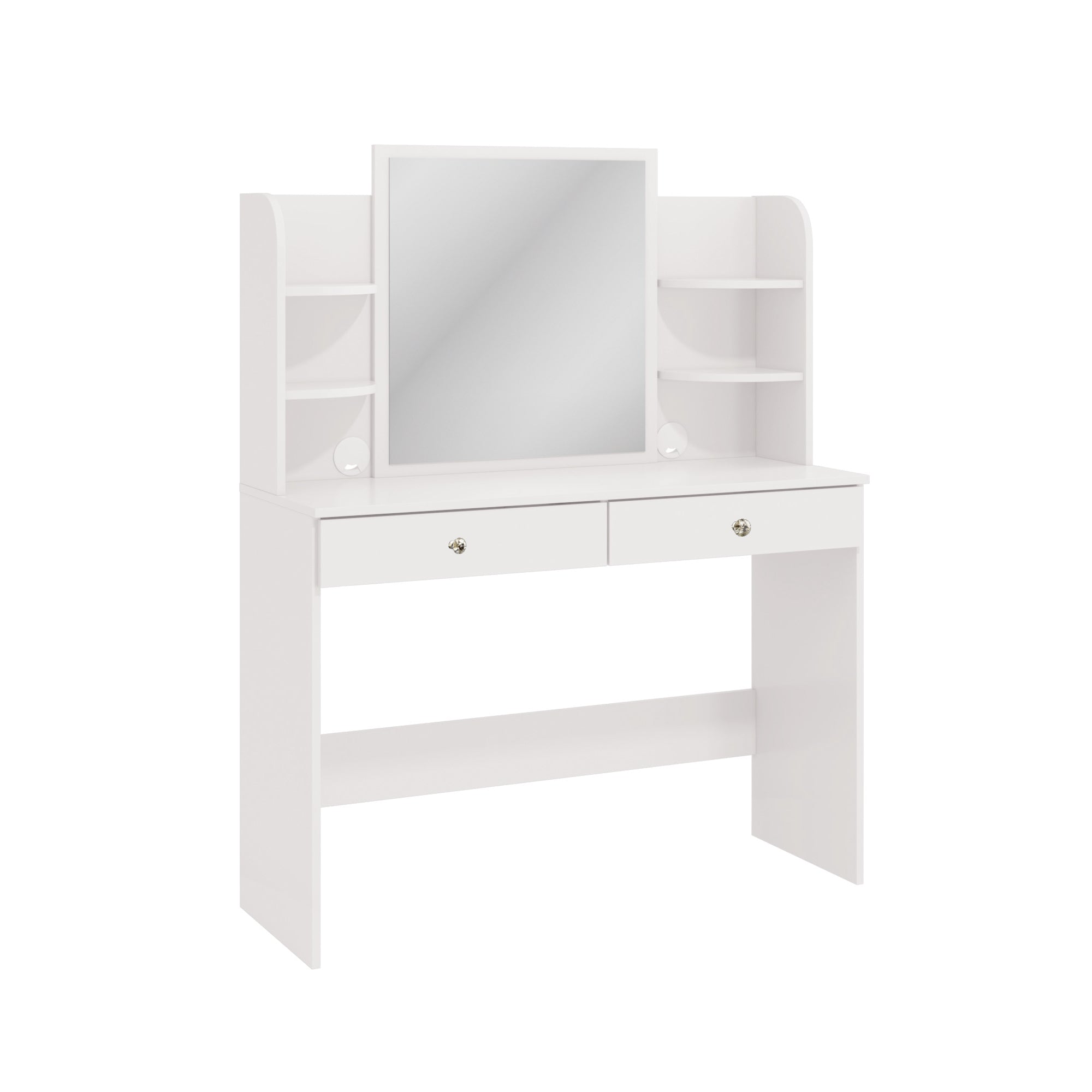 Boahaus Cixi Lighted Vanity Desk with Customizable Knobs | Black Elegance Redefined