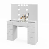 Anne Trifold Makeup Vanity with Lights, Cabinets, and Modern Design | Premium Boahaus Vanity