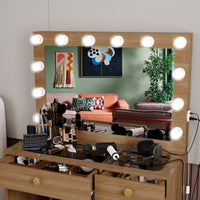 Boahaus Adele Lighted Vanity Makeup Desk