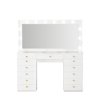 Boahaus Lindsay Lighted Vanity Makeup Table