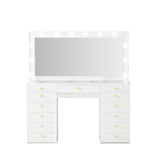 Boahaus Lindsay Lighted Vanity Makeup Table