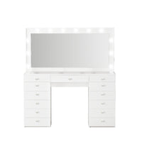 Boahaus Lindsay Lighted Vanity Makeup Table