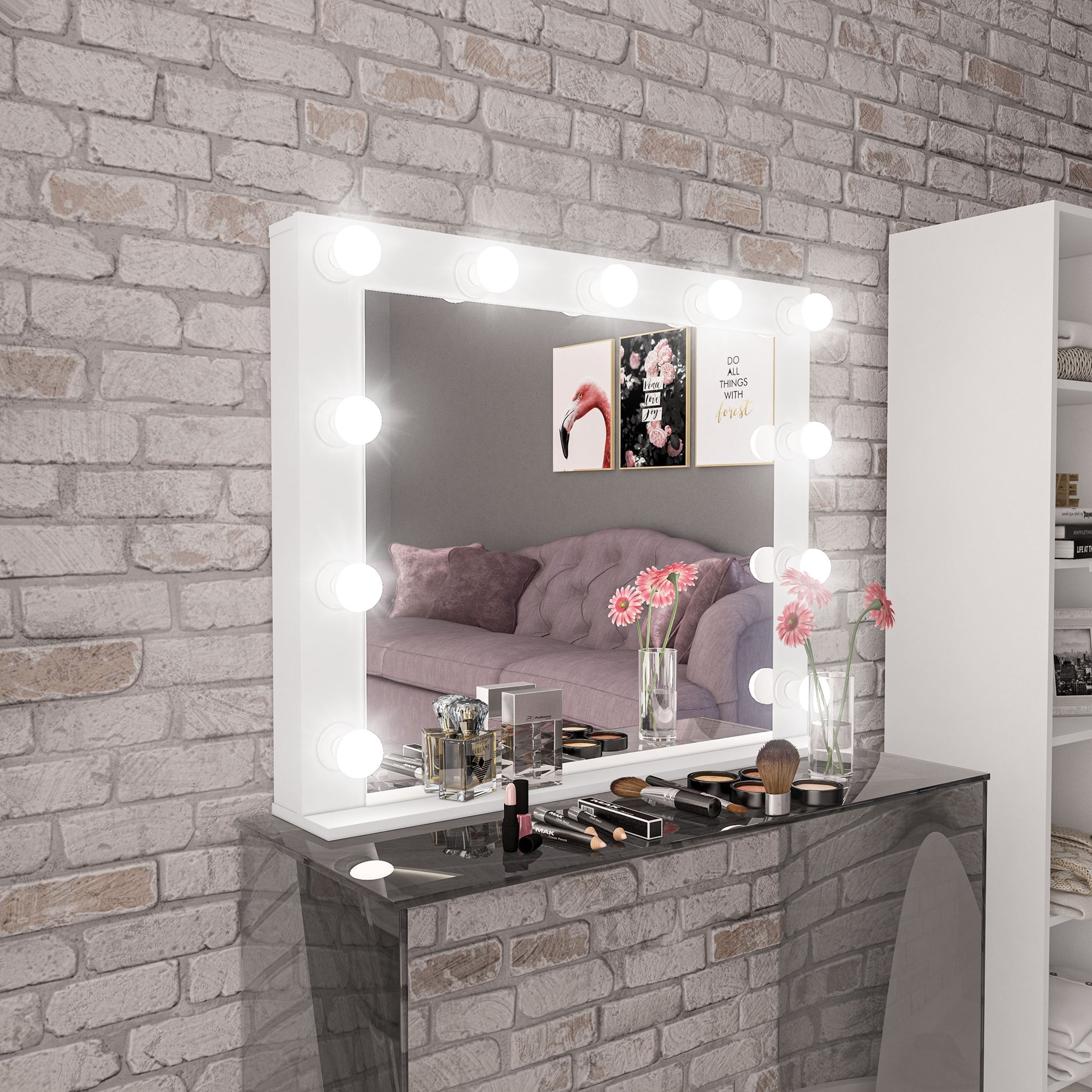 Boahaus Sivas Lighted Mirror | Premium Design for Makeup & Beauty