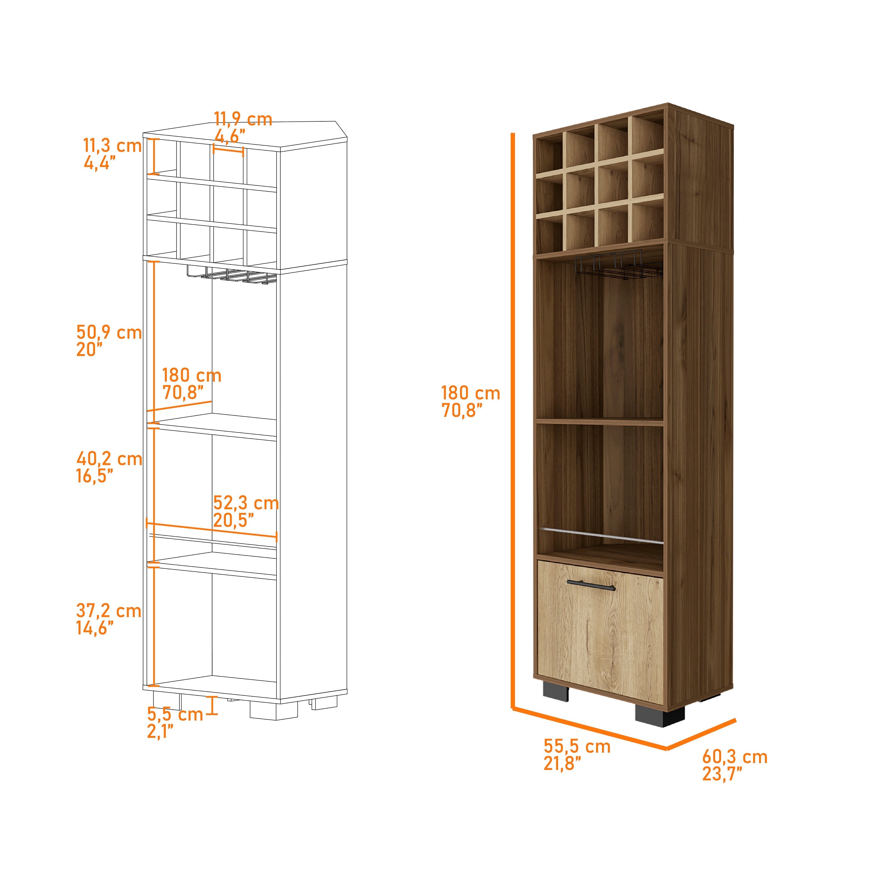 Boahaus Jamestown Bar Cabinet