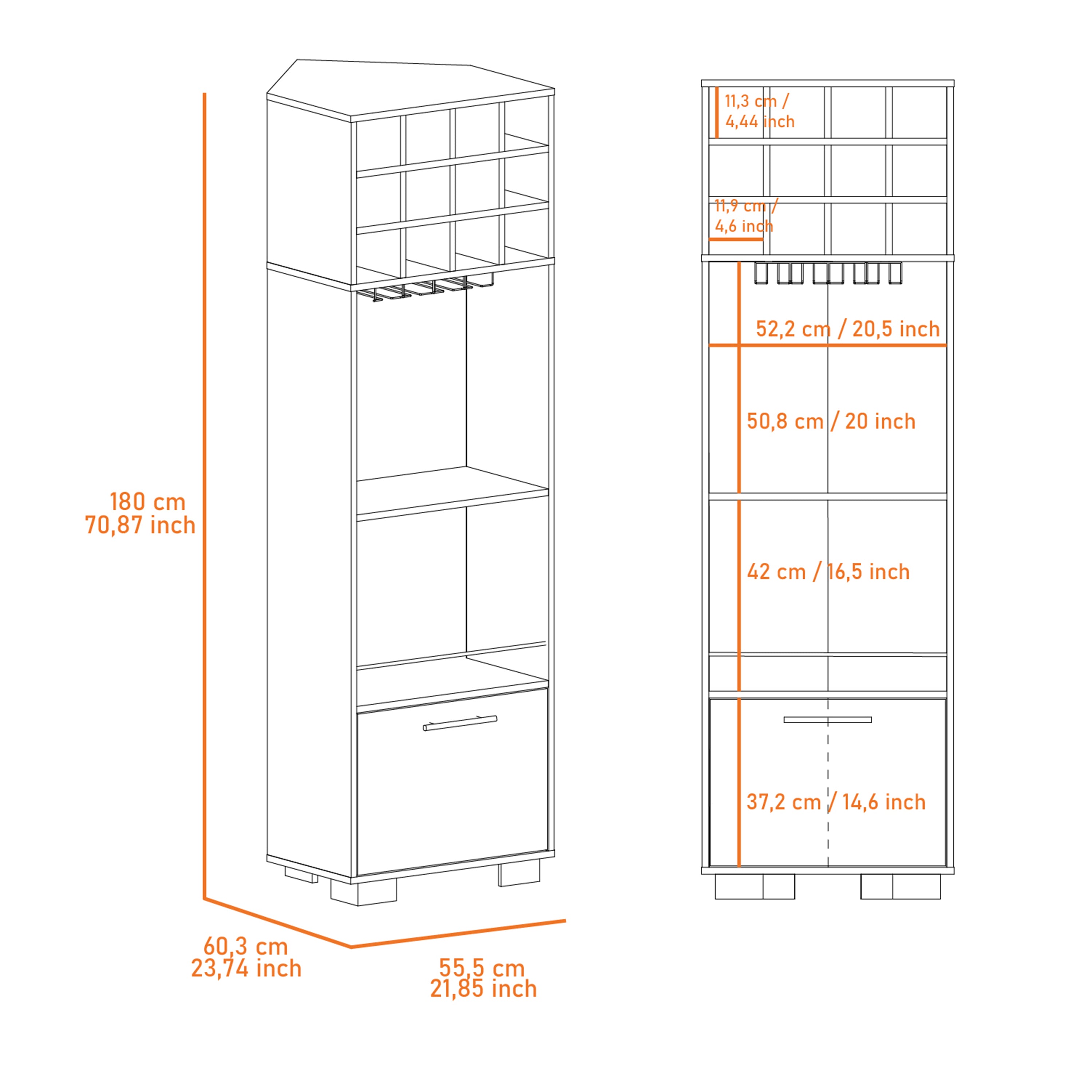 Boahaus Jamestown Bar Cabinet