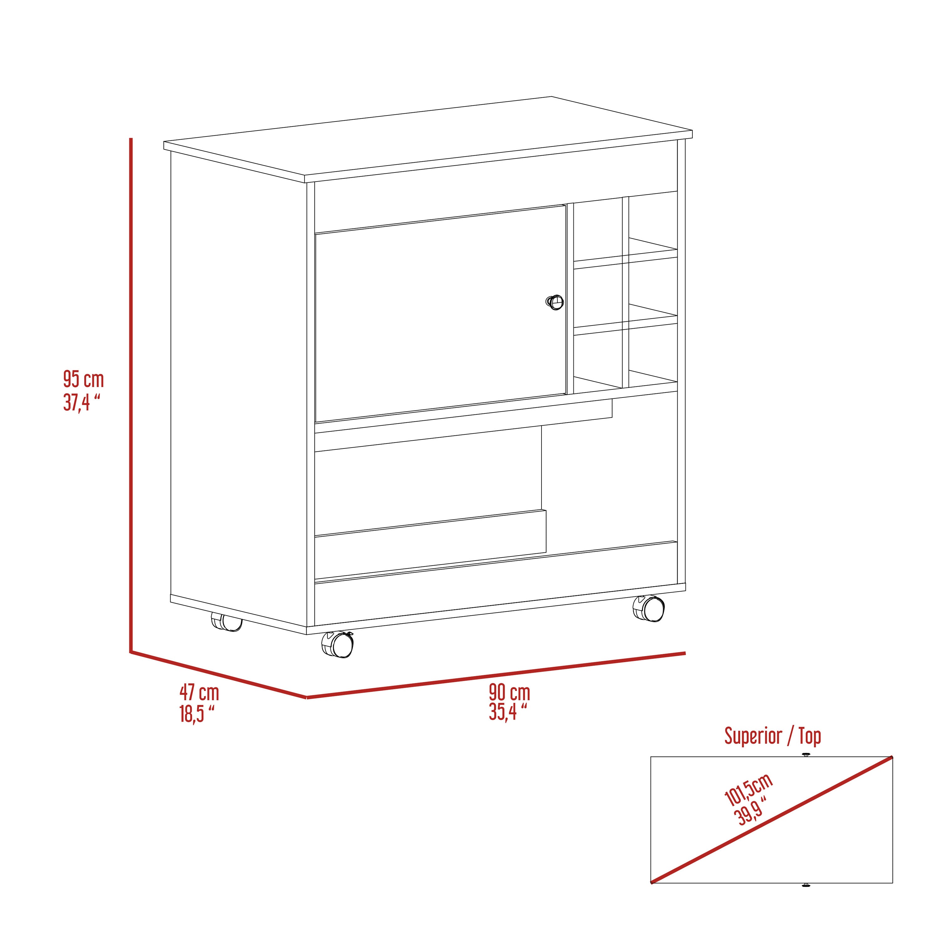 Boahaus Salisbury Bar Cabinet