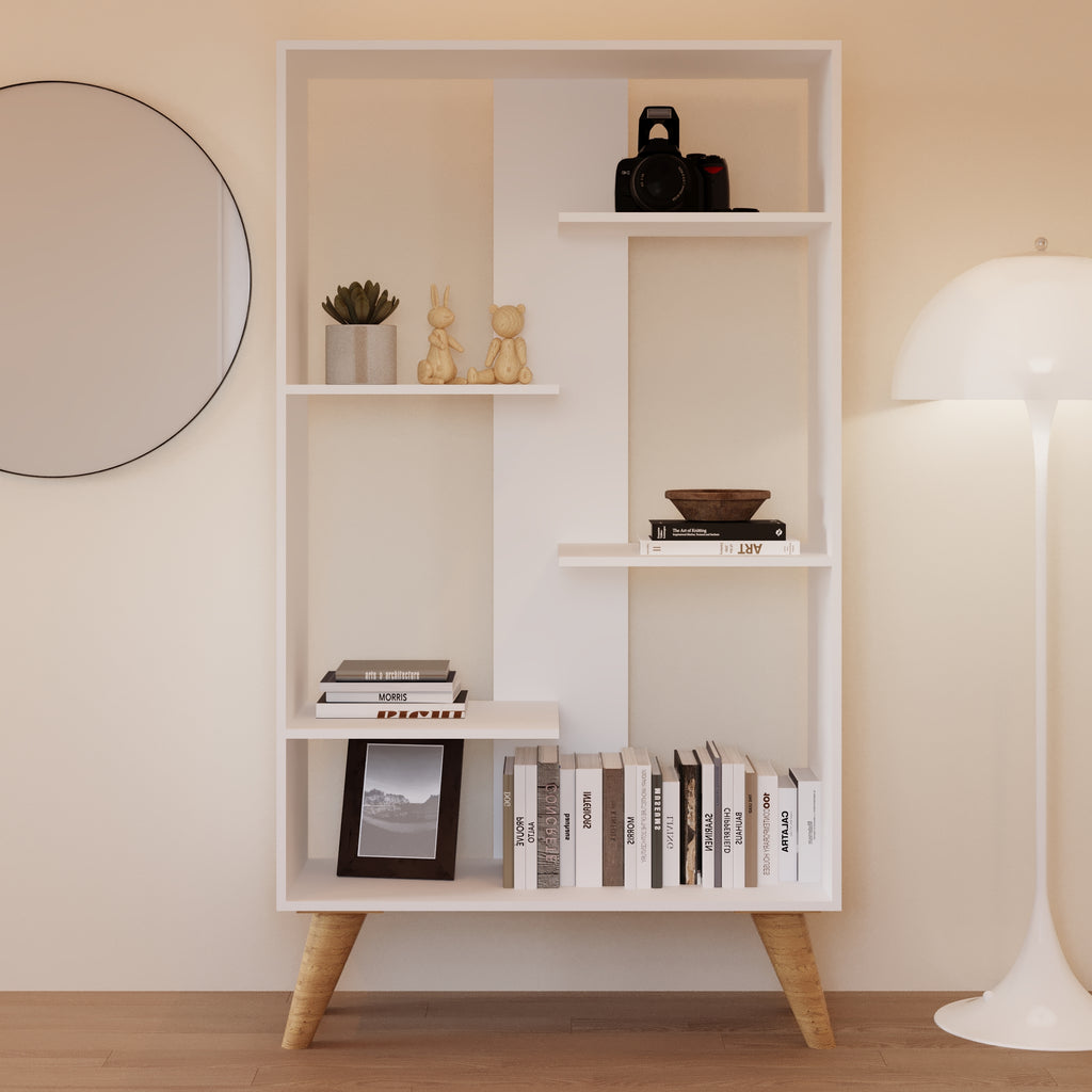Boahaus Lund Modern Bookcase with Open Shelves | Stylish Design