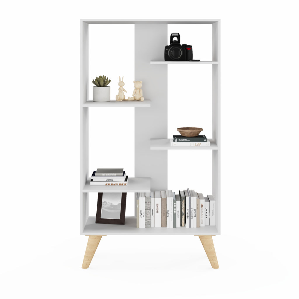Boahaus Lund Modern Bookcase with Open Shelves | Stylish Design
